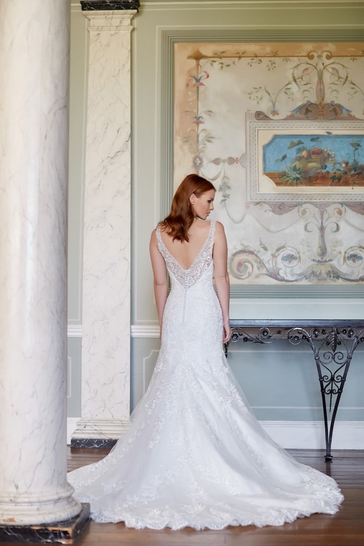 Back detail on Bridal Gown.