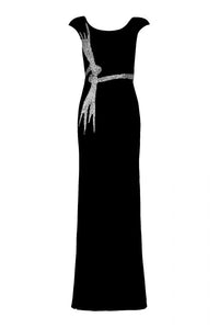 Dynasty 1012820 Tonia black and silver prom dress